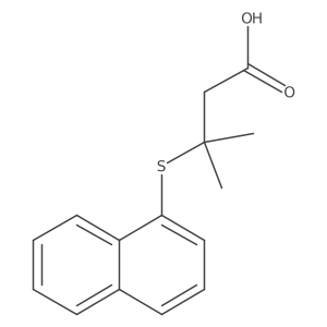 3-Methyl-3-[(naphthalen-1-yl)sulfanyl]butanoic acid Structure