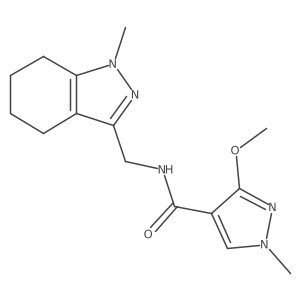 3-methoxy-1-methyl-N-[(1-methyl-4,5,6,7-tetrahydro-1H-indazol-3-yl)methyl]-1H-pyrazole-4-carboxamide结构式