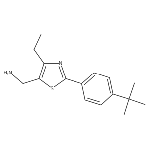 (2-(4-(Tert-butyl)phenyl)-4-ethylthiazol-5-yl)methanamine Structure