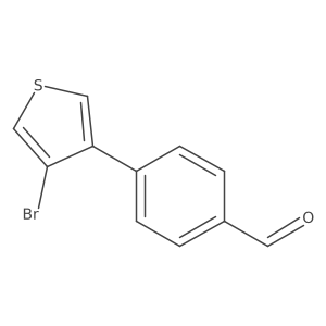 4-(4-Bromothiophen-3-yl)benzaldehyde结构式