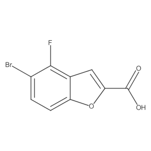 2-Benzofurancarboxylic acid, 5-bromo-4-fluoro-结构式