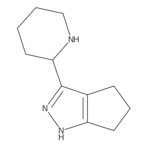 3-(Piperidin-2-yl)-1,4,5,6-tetrahydrocyclopenta[c]pyrazole结构式