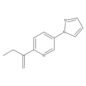 1-[5-(1H-Pyrazol-1-YL)pyridin-2-YL]propan-1-one Structure