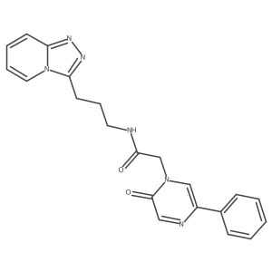 2-[2-oxo-5-phenyl-1(2H)-pyrazinyl]-N-(3-[1,2,4]triazolo[4,3-a]pyridin-3-ylpropyl)acetamide结构式