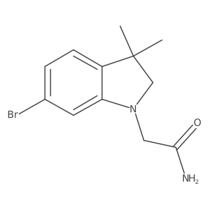 6-Bromo-2,3-dihydro-3,3-dimethyl-1H-indole-1-acetamide Structure