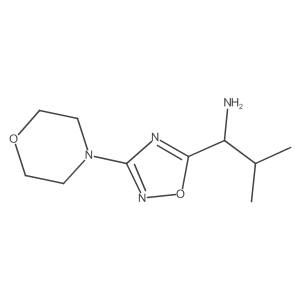 2-Methyl-1-[3-(morpholin-4-yl)-1,2,4-oxadiazol-5-yl]propan-1-amine Structure