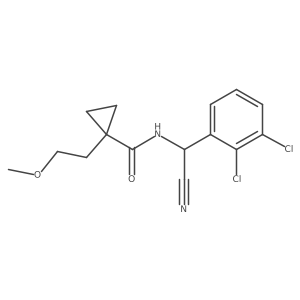 N-[Cyano(2,3-dichlorophenyl)methyl]-1-(2-methoxyethyl)cyclopropane-1-carboxamide结构式