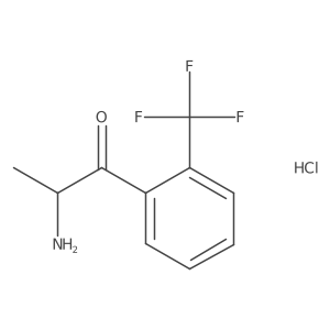 2-Amino-1-[2-(trifluoromethyl)phenyl]-1-propanone Hydrochloride结构式
