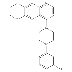 4-[4-(3-Chlorophenyl)piperazin-1-yl]-6,7-dimethoxyquinazoline结构式