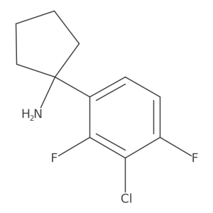 1-(3-Chloro-2,4-difluorophenyl)cyclopentan-1-amine Structure