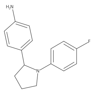 Benzenamine, 4-[1-(4-fluorophenyl)-2-pyrrolidinyl]-结构式