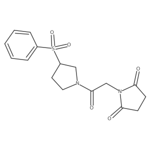 1-(2-Oxo-2-(3-(phenylsulfonyl)pyrrolidin-1-yl)ethyl)pyrrolidine-2,5-dione Structure