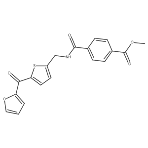 Methyl 4-(((5-(furan-2-carbonyl)thiophen-2-yl)methyl)carbamoyl)benzoate结构式