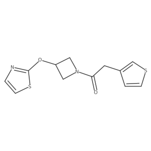 1-(3-(Thiazol-2-yloxy)azetidin-1-yl)-2-(thiophen-3-yl)ethanone Structure