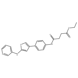 Ethyl 4-oxo-4-((4-(2-(pyridin-3-ylamino)thiazol-4-yl)phenyl)amino)butanoate Structure