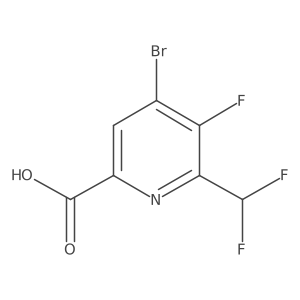4-Bromo-6-(difluoromethyl)-5-fluoropicolinic acid结构式
