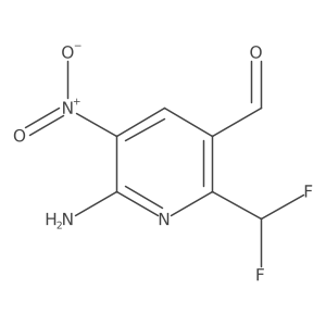 6-Amino-2-(difluoromethyl)-5-nitronicotinaldehyde Structure