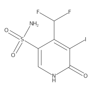 4-(Difluoromethyl)-6-hydroxy-5-iodopyridine-3-sulfonamide Structure