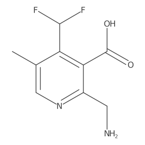 2-(Aminomethyl)-4-(difluoromethyl)-5-methylpyridine-3-carboxylic acid Structure