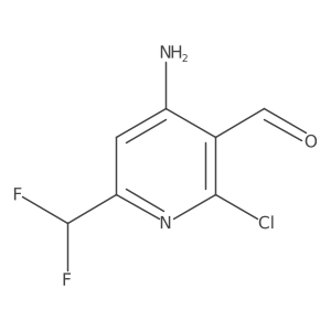 4-Amino-2-chloro-6-(difluoromethyl)nicotinaldehyde结构式