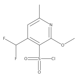 4-(Difluoromethyl)-2-methoxy-6-methylpyridine-3-sulfonyl chloride结构式