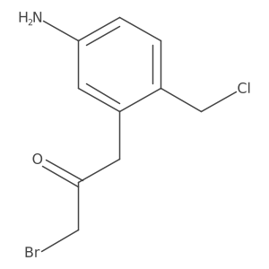 1-(5-Amino-2-(chloromethyl)phenyl)-3-bromopropan-2-one结构式