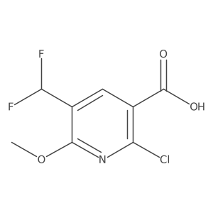 2-Chloro-5-(difluoromethyl)-6-methoxynicotinic acid Structure