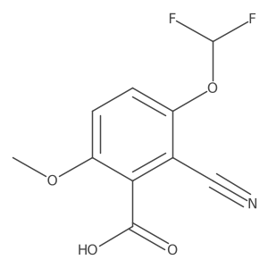 2-Cyano-3-(difluoromethoxy)-6-methoxybenzoic acid结构式