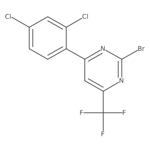 2-Bromo-6-(2,4-dichlorophenyl)-4-(trifluoromethyl)pyrimidine结构式