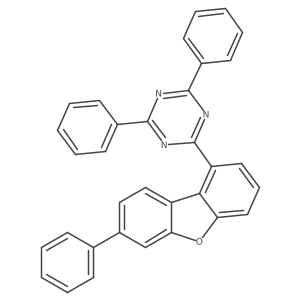 2,4-Diphenyl-6-(7-phenyldibenzofuran-1-yl)-1,3,5-triazine结构式