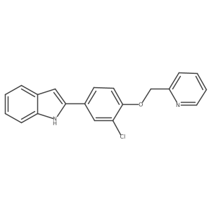 2-[3-Chloro-4-(2-pyridinylmethoxy)phenyl]-1H-indole结构式