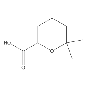 6,6-Dimethyltetrahydro-2H-pyran-2-carboxylic acid Structure