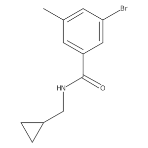 3-Bromo-N-(cyclopropylmethyl)-5-methylbenzamide结构式