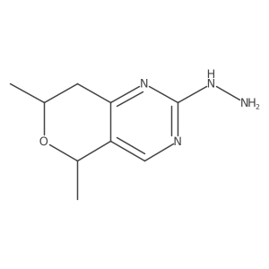 2-Hydrazinyl-5,7-dimethyl-5H,7H,8H-pyrano[4,3-d]pyrimidine Structure