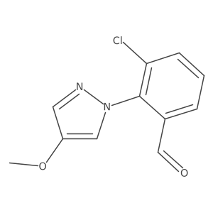 3-chloro-2-(4-methoxy-1H-pyrazol-1-yl)benzaldehyde结构式