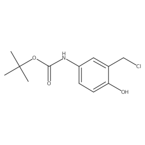 tert-butyl N-[3-(chloromethyl)-4-hydroxyphenyl]carbamate结构式