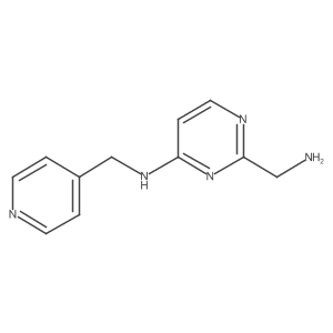 2-(aminomethyl)-N-[(pyridin-4-yl)methyl]pyrimidin-4-amine Structure