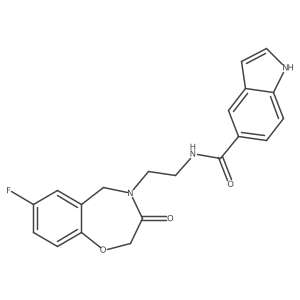 N-(2-(7-fluoro-3-oxo-2,3-dihydrobenzo[f][1,4]oxazepin-4(5H)-yl)ethyl)-1H-indole-5-carboxamide Structure