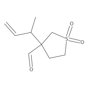 3-(But-3-en-2-yl)tetrahydrothiophene-3-carbaldehyde 1,1-dioxide Structure