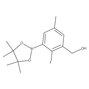 [2-Fluoro-5-methyl-3-(tetramethyl-1,3,2-dioxaborolan-2-yl)phenyl]methanol结构式