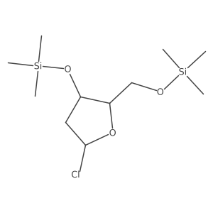 (((2S,3R,5R)-5-Chloro-2-(((trimethylsilyl)oxy)methyl)tetrahydrofuran-3-yl)oxy)trimethylsilane Structure