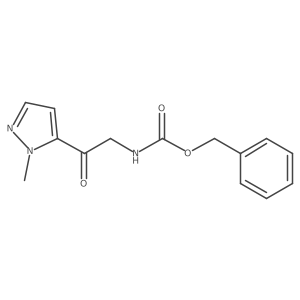 benzyl N-[2-(1-methyl-1H-pyrazol-5-yl)-2-oxoethyl]carbamate结构式