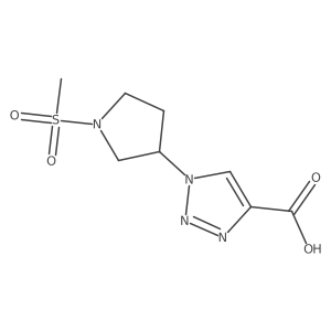 1-(1-(methylsulfonyl)pyrrolidin-3-yl)-1H-1,2,3-triazole-4-carboxylic acid结构式