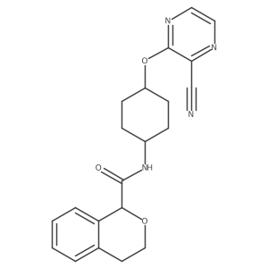 N-((1r,4r)-4-((3-cyanopyrazin-2-yl)oxy)cyclohexyl)isochroman-1-carboxamide结构式