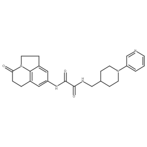 N1-(4-oxo-2,4,5,6-tetrahydro-1H-pyrrolo[3,2,1-ij]quinolin-8-yl)-N2-((1-(pyridin-3-yl)piperidin-4-yl)methyl)oxalamide结构式