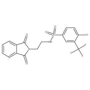 4-chloro-N-(2-(5,7-dioxo-5H-pyrrolo[3,4-b]pyridin-6(7H)-yl)ethyl)-3-(trifluoromethyl)benzenesulfonamide Structure