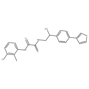 N1-(3-chloro-2-methylphenyl)-N2-(2-hydroxy-2-(4-(thiophen-3-yl)phenyl)ethyl)oxalamide Structure