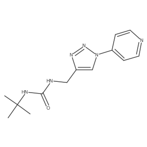 1-(tert-butyl)-3-((1-(pyridin-4-yl)-1H-1,2,3-triazol-4-yl)methyl)urea结构式