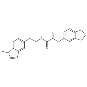 N1-(benzo[d][1,3]dioxol-5-yl)-N2-(2-(1-methyl-1H-indol-5-yl)ethyl)oxalamide Structure