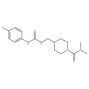 N,N-dimethyl-4-((3-(p-tolyl)ureido)methyl)piperidine-1-carboxamide结构式